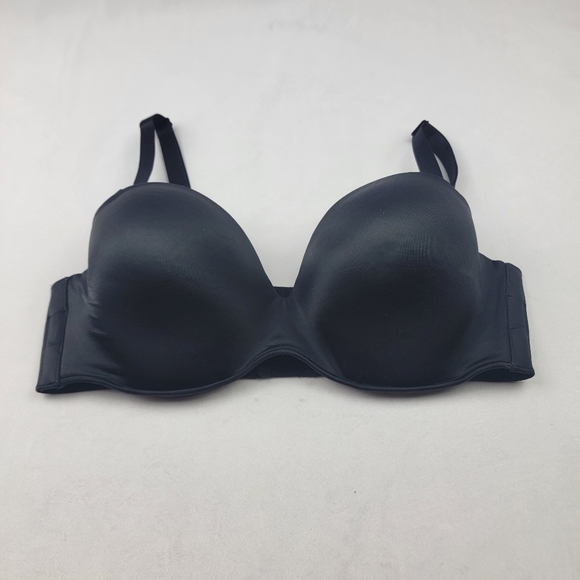 Cacique black adjustable strap / strapless / multi way lightly padded bra 40DDD - Picture 6 of 11